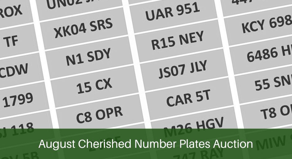 August Cherished Number Plate Auction